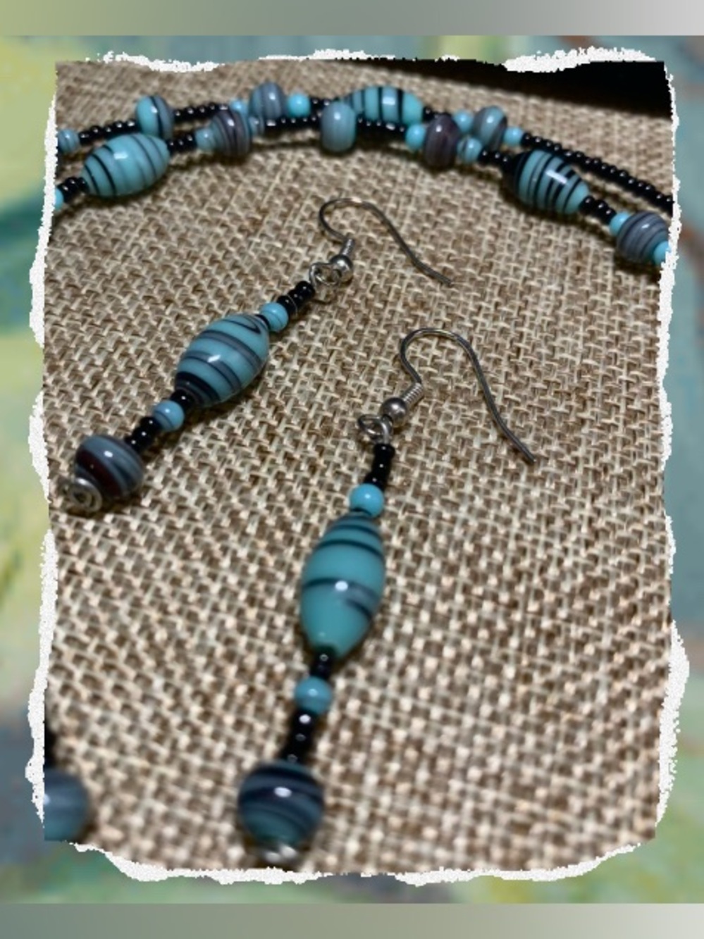 Artisan Made Glass & Silver Set